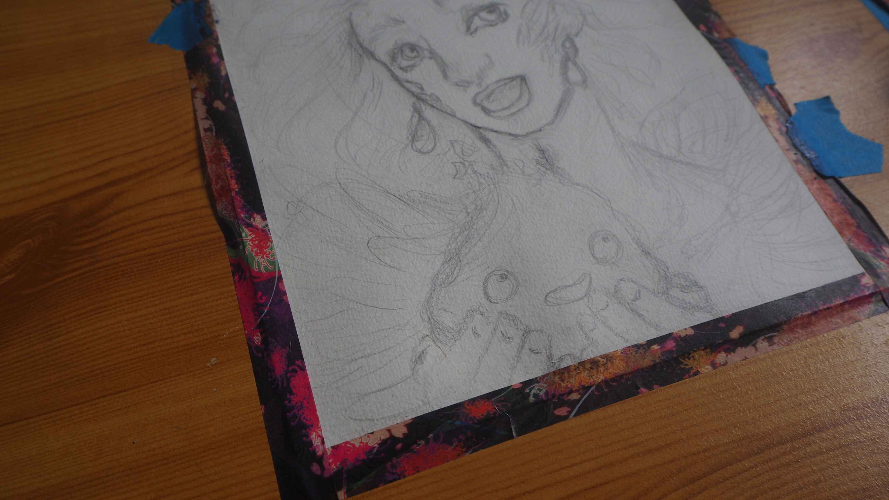 Photo du croquis de la peinture